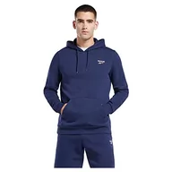 Bluzy męskie - Reebok Męska bluza z kapturem z logo po lewej stronie, Vector Navy, M, Vector Navy, M - miniaturka - grafika 1