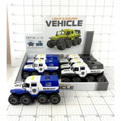 Samochody i pojazdy dla dzieci - POJAZD POLICYJNY 8-KOŁOWY ŚW./DŹW. 1 SZT - miniaturka - grafika 1