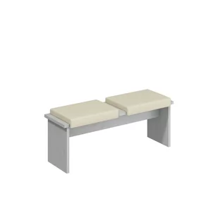 Taboret Duży BON-05 Bond MebloCross Craft Biały, Eco Czarny - Ławki do przedpokoju - miniaturka - grafika 1