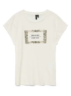 Vero Moda Koszulka w kolorze kremowym - Koszulki i topy damskie - miniaturka - grafika 1