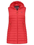 Kamizelki damskie - Geographical Norway Kamizelka pikowana "Vatikolor" w kolorze czerwonym - miniaturka - grafika 1