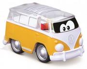 Samochody i pojazdy dla dzieci - Bburago junior 85109 VW Samba z piłeczkami żółty - miniaturka - grafika 1