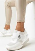 Moda i Uroda OUTLET - Białe Sneakersy na Koturnie z Elastycznym Paskiem Orjie - miniaturka - grafika 1