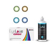 Płyny do soczewek kontaktowych - EyeLove Colors 2 szt. + płyn EyeLove Comfort 100 ml + pojemnik - miniaturka - grafika 1