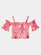 Bluzki damskie - Guess Bluzka J4GH01 WA2T0 Różowy Regular Fit - miniaturka - grafika 1