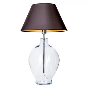 4concepts Sypialniana LAMPKA nocna CAPRI L014041214 stołowa LAMPA abażurowa czarna przezroczysta L014041214 - Lampy stojące - miniaturka - grafika 1