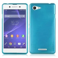 Etui i futerały do telefonów - Sony Cadorabo cador Abo TPU etui ochronne do Xperia E3 etui Case Cover silikonowe w kolorze o wyglądzie szczotkowanej (Brushed ze stali nierdzewnej), Xperia E3, turkusowy DE-105102 - miniaturka - grafika 1