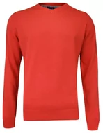 Swetry męskie - Sweter Pomarańczowy w Serek (V-neck) Klasyczny, Męski, Orange, - Adriano Guinari - miniaturka - grafika 1