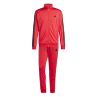 Dresy męskie - Męski Dres ADIDAS M 3S TR TT TS JI8852 – Czerwony - miniaturka - grafika 1