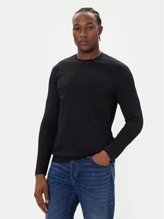 Bugatti Longsleeve 8330-85044D Czarny Regular Fit - Koszulki męskie - miniaturka - grafika 1