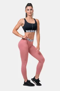 Spodnie sportowe damskie - NEBBIA Legginsy damskie Squat Hero Scrunch Butt Old Rose XS - grafika 1