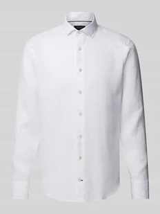Koszula lniana o kroju slim fit z kołnierzykiem typu kent model ‘Sykia’ - Koszule męskie - miniaturka - grafika 1