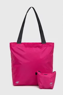 Torebki damskie - 4F torebka kolor różowy - grafika 1