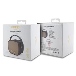 Guess głośnik Bluetooth GUWSB2P4SMK Speaker mini czarny/black 4G Leather Script Logo with Strap - Głośniki przenośne - miniaturka - grafika 8