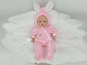 Lalki dla dziewczynek - Lalka bobas w różowym kombinezonie 40cm z dźwiękiem box mówi i śpiewa po polsku Adar - miniaturka - grafika 1