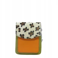 Torebki damskie - Torebka damska na telefon listonoszka skóra naturalna eko OLIVKA - miniaturka - grafika 1