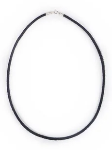 7804-19 Naszyjnik Rzemień Skóra Naturalna + Srebro 925 - Naszyjniki - miniaturka - grafika 1