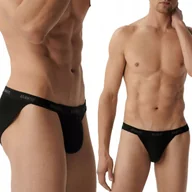 Majtki męskie - SLIPY MĘSKIE ATLANTIC TANGA 3BMP1582 CZARNE 3PAK *L* - miniaturka - grafika 1