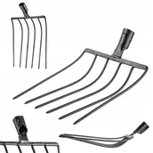 Grabie i motyki - KADAX Widły 6-Zębne Gable Do Kiszonki Siana Obornika Gospodarcze Ogrodowe Stalowe - miniaturka - grafika 1