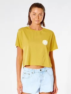Koszulki i topy damskie - Rip Curl Koszulka w kolorze żółtym - grafika 1