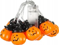 Dekoracje sali - Korbi GIRLANDA LAMPKI DYNIE ŚWIECĄCE 10 LED WISZĄCE DEKORACJA UPIORNA HALLOWEEN - miniaturka - grafika 1
