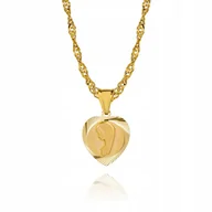 Biżuteria dla dzieci - Złoty łańcuszek srebro Medalik Matka Boska 55 cm DEDYKACJA S3M23 - miniaturka - grafika 1