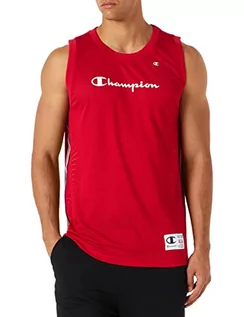 Koszulki sportowe męskie - Champion Męski podkoszulek sportowy Tech, czerwony, XL - grafika 1