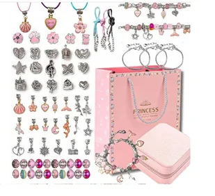 ZESTAW KORALIKÓW DO ROBIENIA NASZYJNIKÓW BIŻUTERII BRANSOLETEK DIY + TORBA - Prace ręczne dla dzieci ZESTAW KORALIKÓW DO ROBIENIA NASZYJNIKÓW BIŻUTERII BRANSOLETEK DIY + TORBA - Prace ręczne dla dzieci - miniaturka - grafika 1