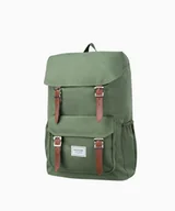 Plecaki - PUCCINI Zielony plecak ze wstawkami ze skóry ekologicznej - Puccini - miniaturka - grafika 1