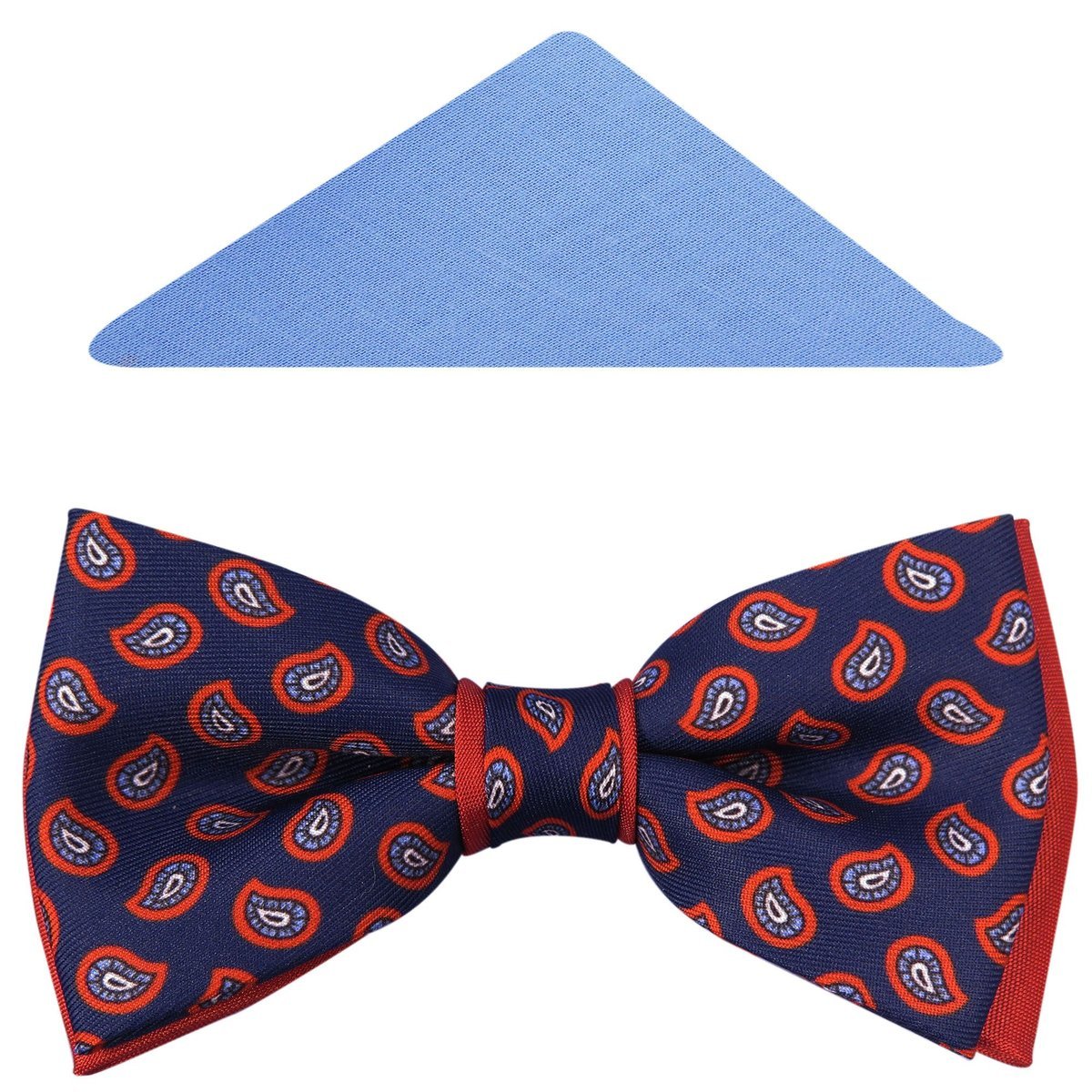 Granatowo-czerwona mucha w czerwony paisley A194