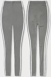 BAWEŁNIANE LEGGINSY SZARE (YW01049-3) - J.STYLE - Spodnie damskie - miniaturka - grafika 1