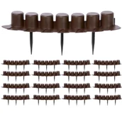 Ogrodzenia - Zestaw 2 brązowych obrzeży do łóżek 8,1 m - miniaturka - grafika 1