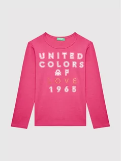 Bluzy dla chłopców - Benetton United Colors Of Bluzka 3I9WC154I Różowy Regular Fit - grafika 1