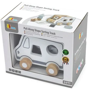 VIGA Viga 51612 Szaro biały sorter edukacyjny - auto 2223 - Sortery dla dzieci - miniaturka - grafika 1
