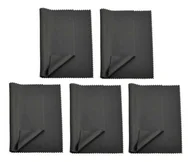 Akcesoria do okularów - 5x Czarna ściereczka do okularów Mikrofibra wersja Premium - miniaturka - grafika 1