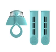 Wkłady filtrujące - Dafi Soft 2 x filtr węglowy + nakrętka do butelki filtrującej w kolorze miętowym - miniaturka - grafika 1