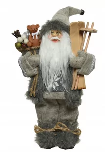 Święty Mikołaj Figurka Świąteczna Szara 45 Cm - Ozdoby bożonarodzeniowe - miniaturka - grafika 1