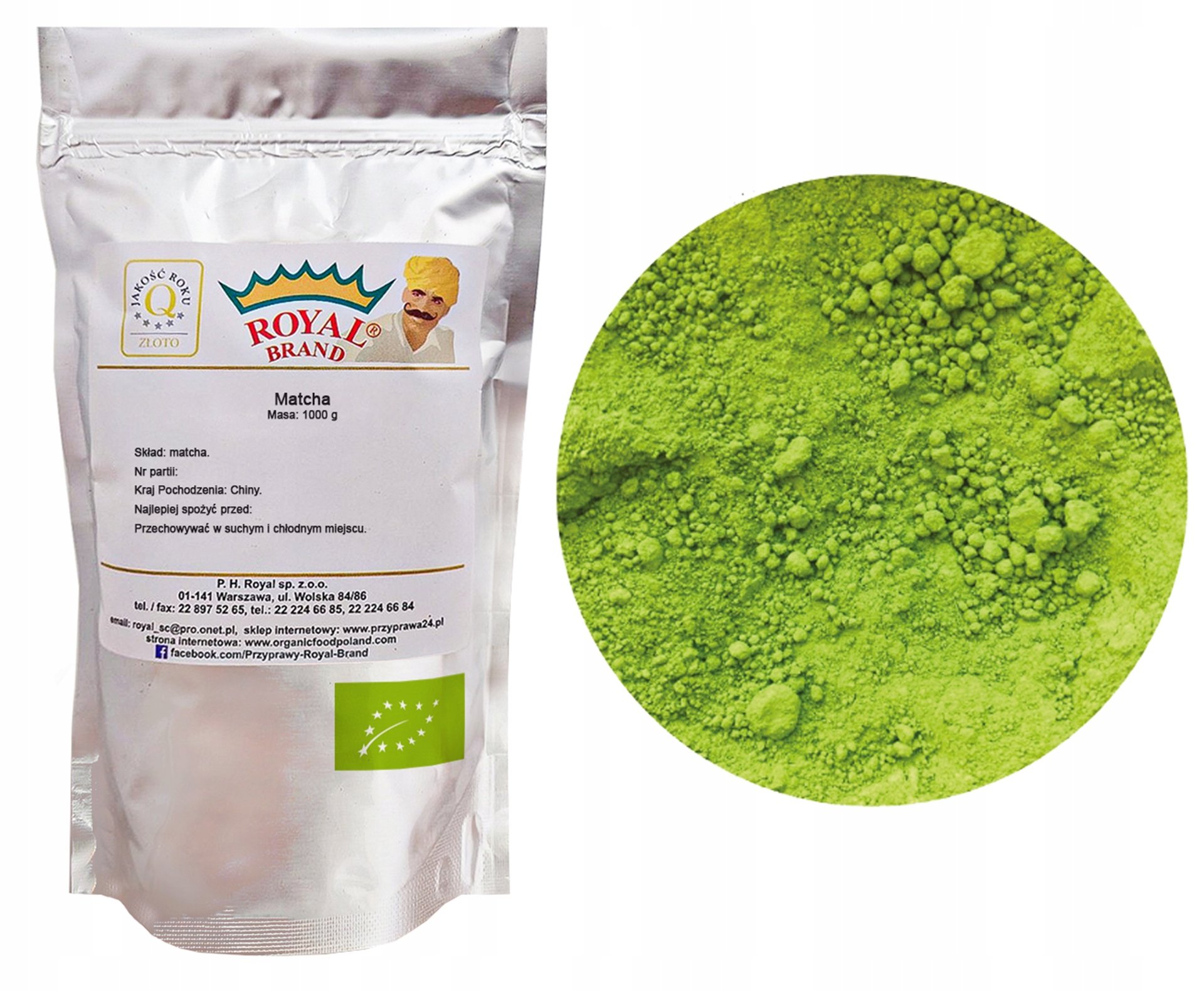 Matcha Herbata 1kg Chińska Codzienna Sproszkowana w Proszku Keto Do Latte