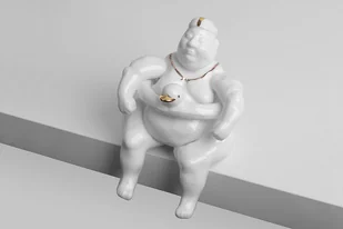 Porcelanowa Figurka, Pływaczka Na Basenie - Figurki dekoracyjne - miniaturka - grafika 1