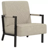 Fotele - vidaXL Lumarko Fotel, jasnoszary, obity sztuczną skórą! 325755 - miniaturka - grafika 1