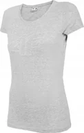 Koszulki i topy damskie - 4f Koszulka damska 4F chłodny jasny szary melanż H4Z22 TSD353 27M S - miniaturka - grafika 1