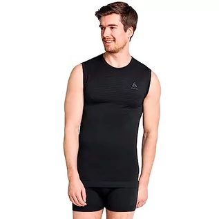Koszulki sportowe męskie - ODLO Męska Performance X-Light Eco Singlet Base Layer bielizna, czarna, mała - grafika 1