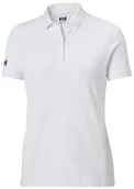 Koszulki i topy damskie - Helly Hansen Damska koszulka polo W Crew Tech, 001 biały, 4XL - miniaturka - grafika 1
