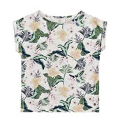 Koszulki dla dziewczynek - Koszulka dla dziewczynki Roxy African Sunset biała z printem-116 - miniaturka - grafika 1