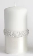 Świece - ARTMAN Świeca ozdobna Bella - walec średni (średnica 7cm) biały 1szt - miniaturka - grafika 1