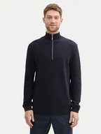 Swetry męskie - Tom Tailor Sweter 1042454 Granatowy Regular Fit - miniaturka - grafika 1