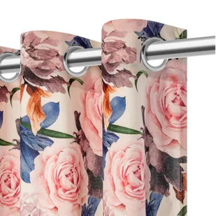 Rose Light Zasłona Welurowa Na Przelotkach 140x250 Velvet - Zasłony - miniaturka - grafika 1