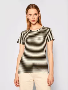 Koszulki i topy damskie - Calvin Klein T-Shirt Logo Stripe Ss K20K202147 Kolorowy Slim Fit - grafika 1