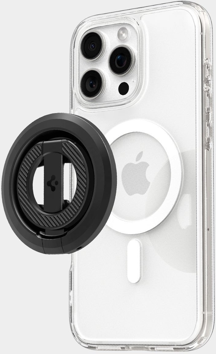 Spigen O-Mag Magnetic Phone Holder with Adjustable Stand, black