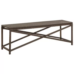 vidaXL Ławka ogrodowa, 120 cm, polirattanowa, brązowa - Ławki ogrodowe - miniaturka - grafika 1